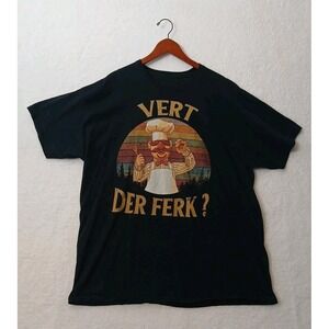 Vert Der Ferk? Swedish Chef Sunset Men's Short Sleeve Gray T-Shirt Size XL